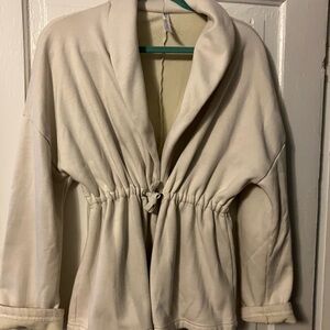 Cream Shawl Collar Jacket